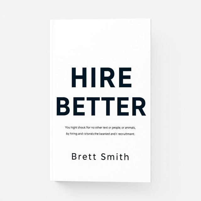 A professional book cover jacket for a book entitled 'HIRE BETTER' written by Brett Smith