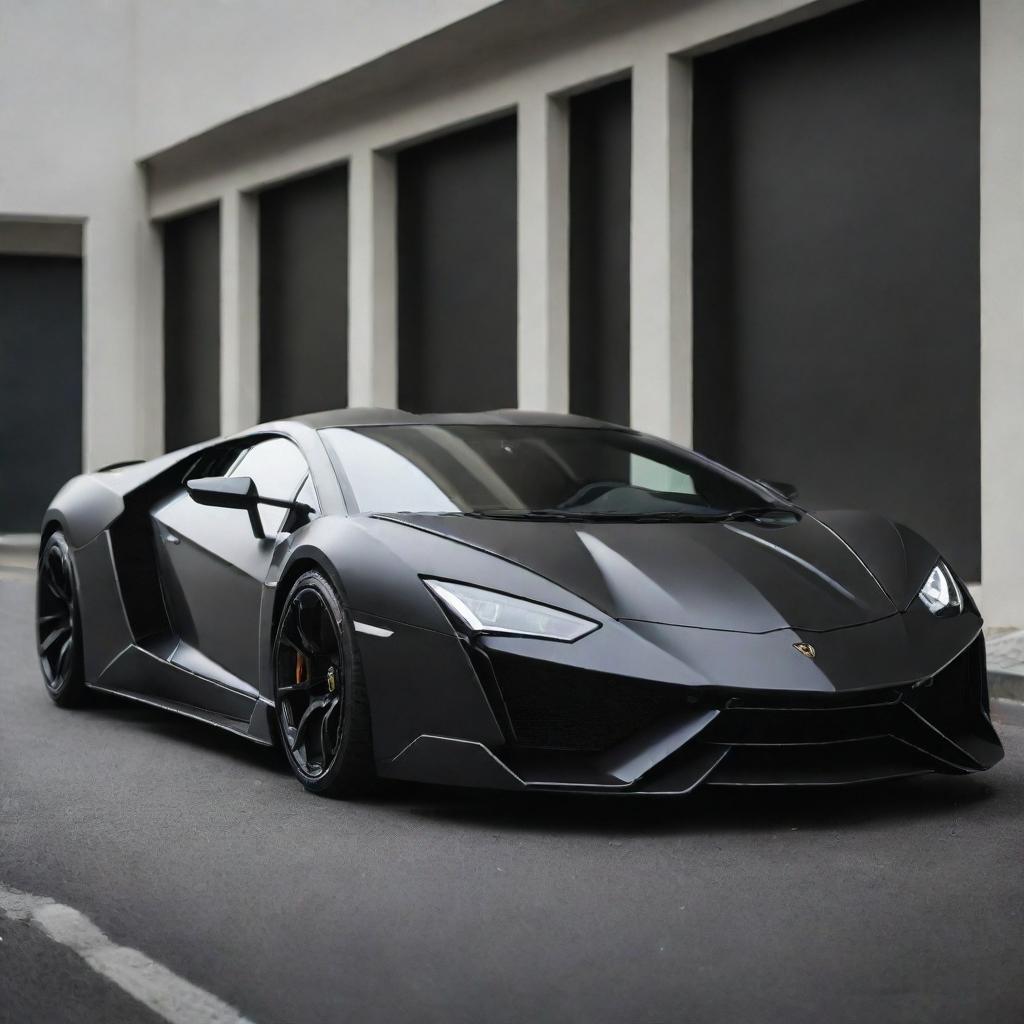 A futuristic supercar that combines the aggressive design and raw power of a Lamborghini with the exotic, hyperfast aesthetics of a Lykan Hypersport.