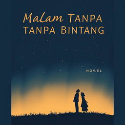 Create a novel cover for 'Malam Tanpa Bintang'