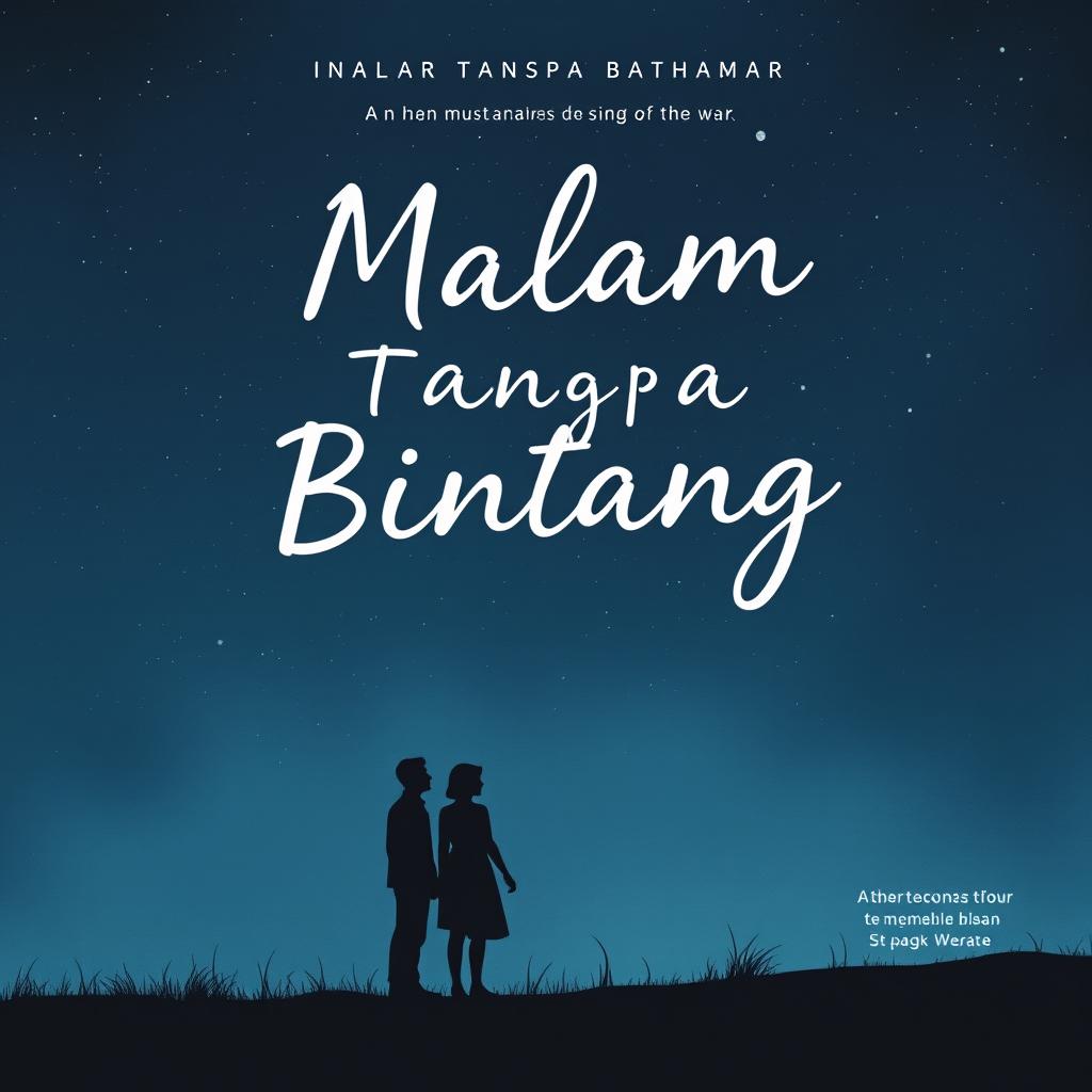 Create a novel cover for 'Malam Tanpa Bintang'