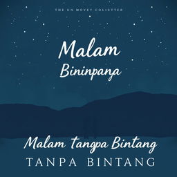 Create a novel cover for 'Malam Tanpa Bintang'