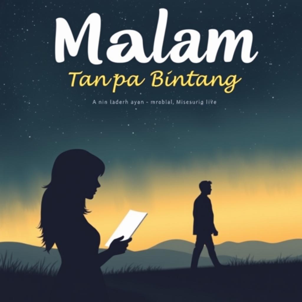 Create a novel cover for 'Malam Tanpa Bintang'