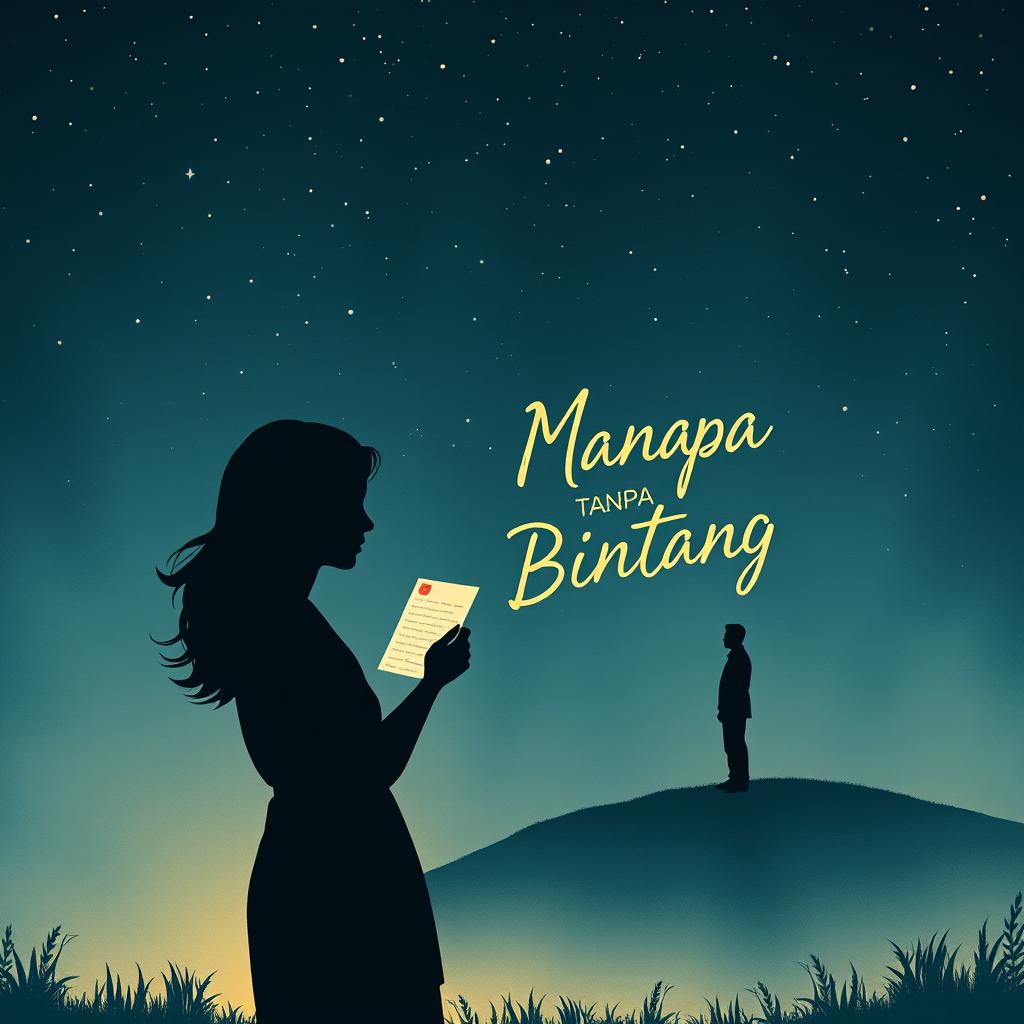 Create a novel cover for 'Malam Tanpa Bintang'