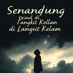 Create a novel cover for 'Senandung Rindu di Langit Kelam'