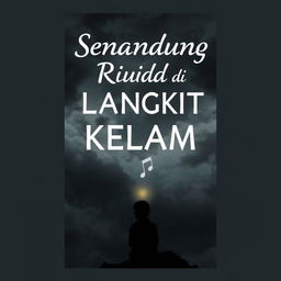 Create a novel cover for 'Senandung Rindu di Langit Kelam'