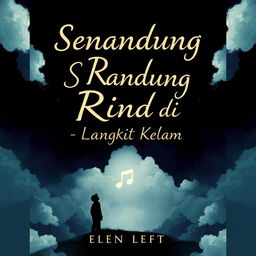 Create a novel cover for 'Senandung Rindu di Langit Kelam'