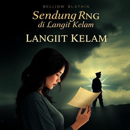 Create a novel cover for 'Senandung Rindu di Langit Kelam'