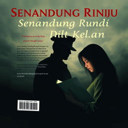 Create a novel cover for 'Senandung Rindu di Langit Kelam'