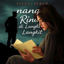 Create a novel cover for 'Senandung Rindu di Langit Kelam'