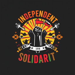 A t-shirt design featuring an independent solidarity theme