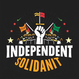 A t-shirt design featuring an independent solidarity theme