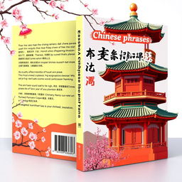 Design an engaging book cover for 'Essential Chinese Phrases for Beginners'