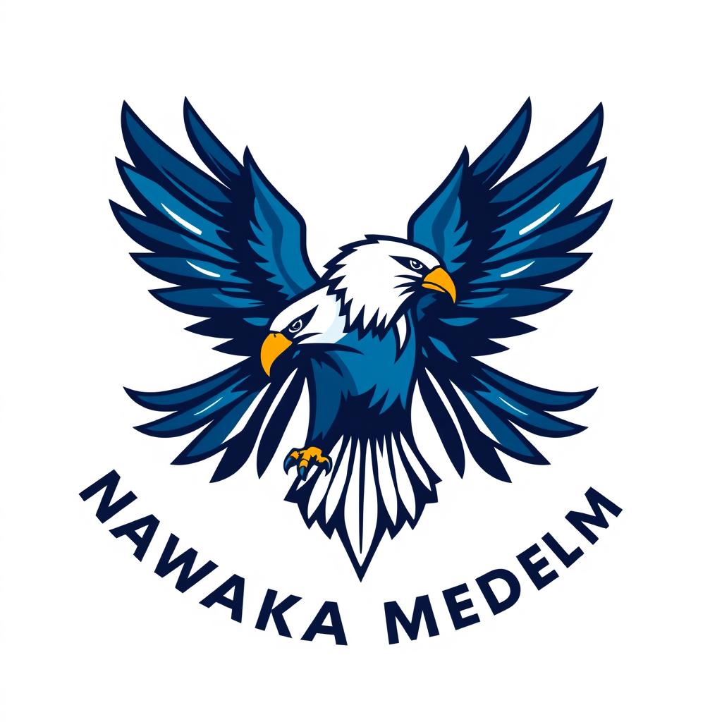 Create a logo for the Nawakara Medan Team featuring an eagle