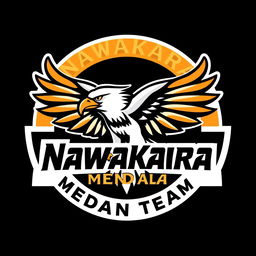 Create a logo for the Nawakara Medan Team featuring an eagle