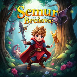 Create a whimsical and enchanting book cover for a fairy tale titled 'Semur the Brave'