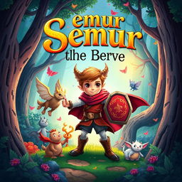 Create a whimsical and enchanting book cover for a fairy tale titled 'Semur the Brave'