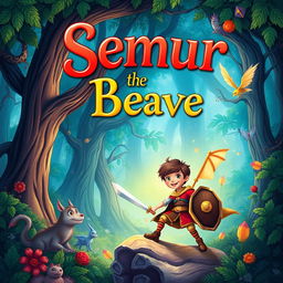 Create a whimsical and enchanting book cover for a fairy tale titled 'Semur the Brave'