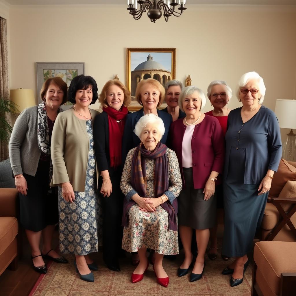 A group of mature women in their 50s and 60s, showcasing diverse styles and personalities