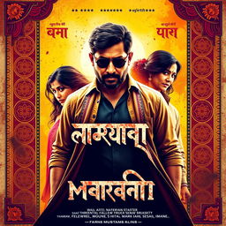 Create a vibrant and eye-catching Marathi movie poster