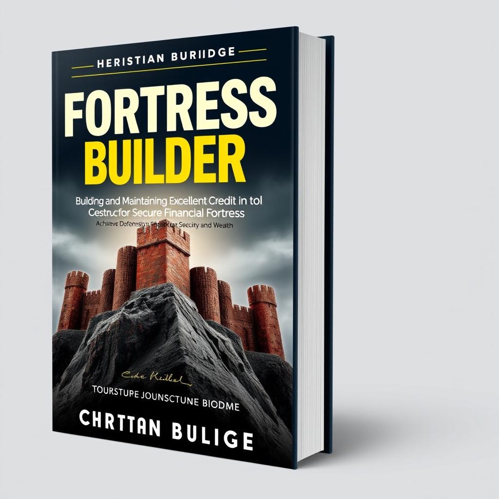 Create an eye-catching and professional book cover for the title 'Fortress Builder' by Christian Burridge