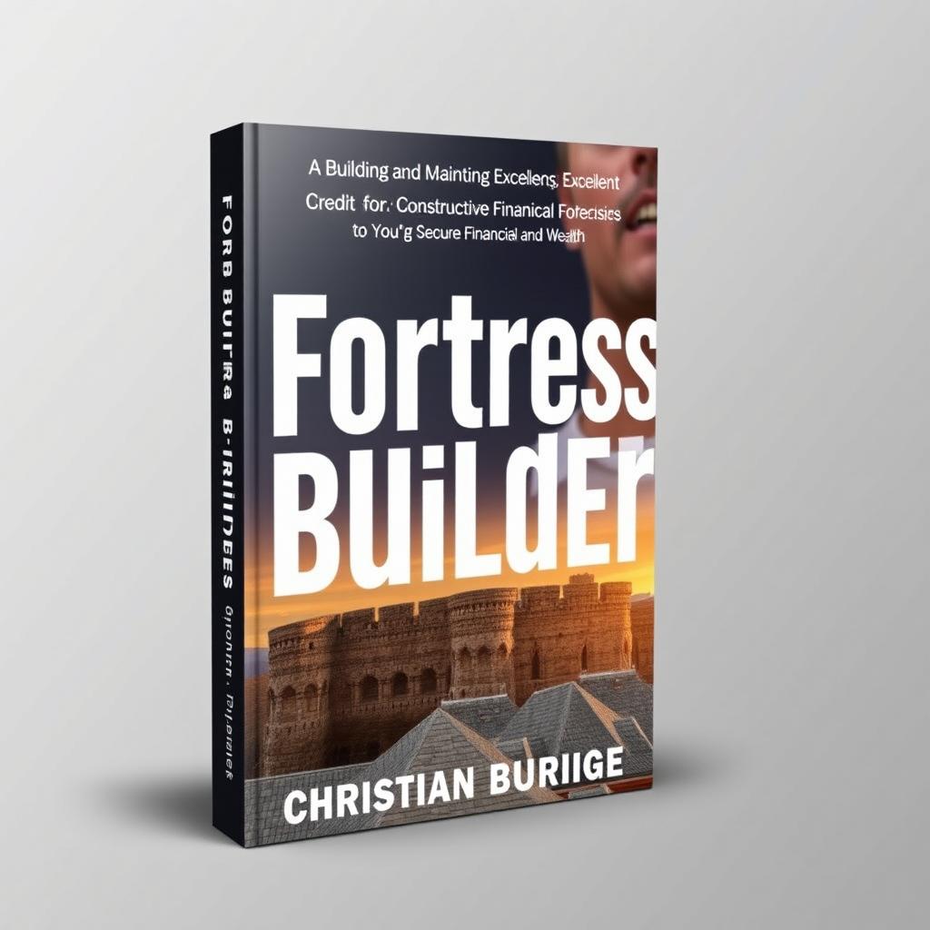 Create an eye-catching and professional book cover for the title 'Fortress Builder' by Christian Burridge