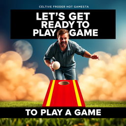 Create a movie poster advertising a film called "Let's Get Ready to Play a Game"