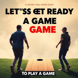 Create a movie poster advertising a film called "Let's Get Ready to Play a Game"