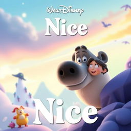 Create a Disney Pixar-style movie poster titled 'Nice'