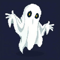 A spooky ghost rendered in 16x16 pixel art style