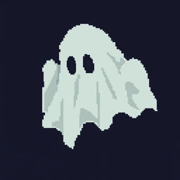 A spooky ghost rendered in 16x16 pixel art style