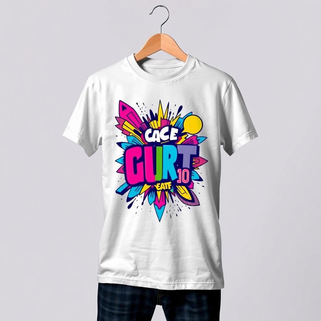 A creative t-shirt design featuring unique and eye-catching graphics