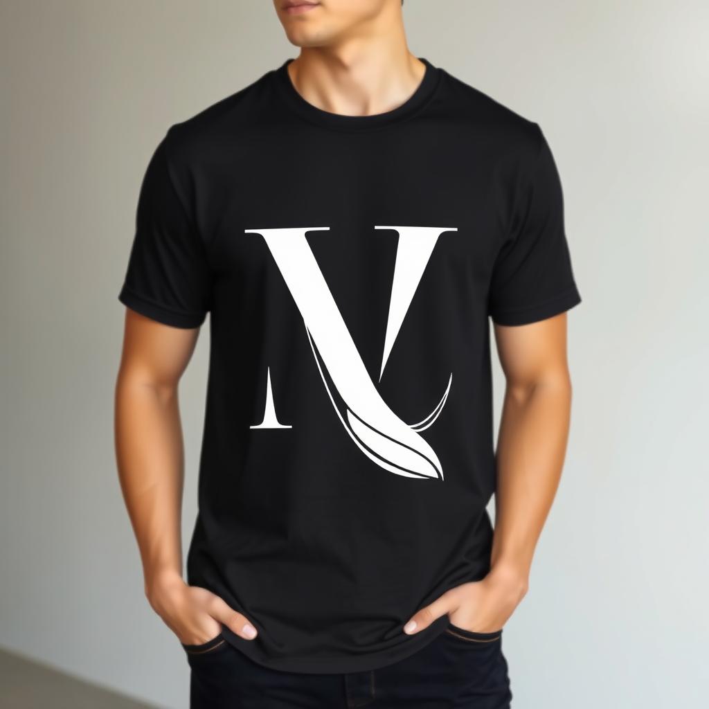 An elegant and modern t-shirt design featuring sleek and sophisticated graphics