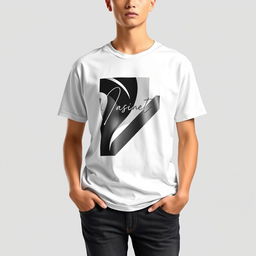 An elegant and modern t-shirt design featuring sleek and sophisticated graphics