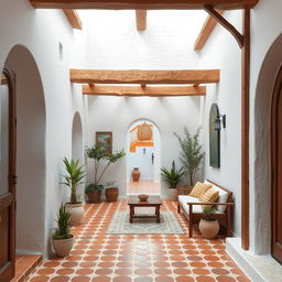 Create an interior design in a Mediterranean style