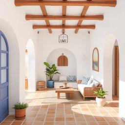 Create an interior design in a Mediterranean style