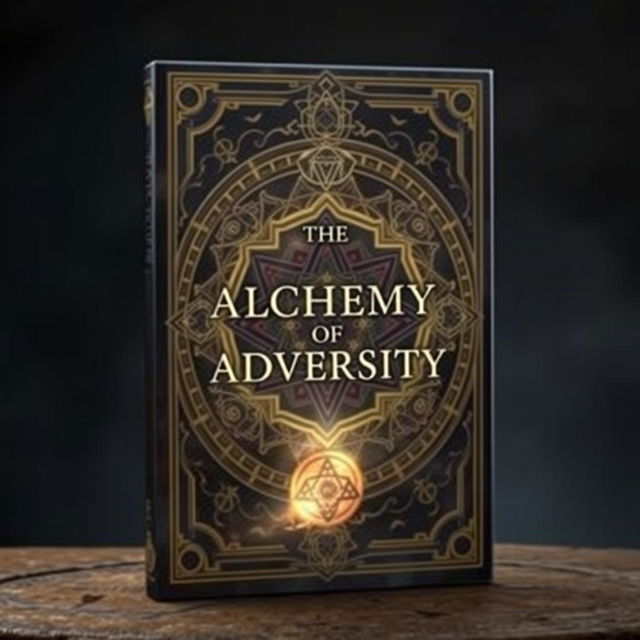 Create a realistic book cover for a book titled 'The Alchemy of Adversity'