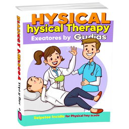 A cartoon-style book cover for a physical therapy guide