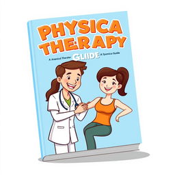 A cartoon-style book cover for a physical therapy guide