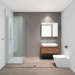 A bathroom design measuring 2