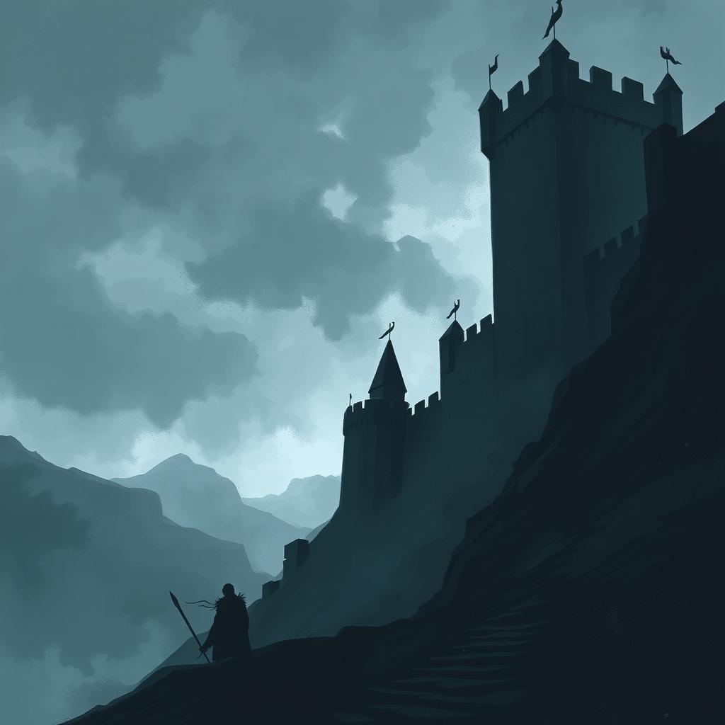 A dark and moody illustration inspired by Game of Thrones