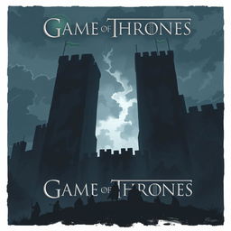 A dark and moody illustration inspired by Game of Thrones