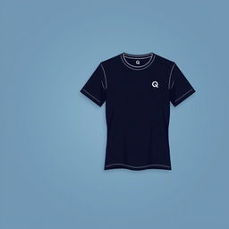 A T-shirt design featuring a small letter Q and the inscription 'QazNex' at chest level on the left