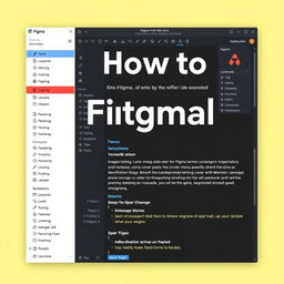 A detailed and visually appealing tutorial on how to use Figma, showcasing its interface, tools, and features