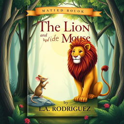 Create a captivating book cover for 'The Lion and The Wise Mouse' by L