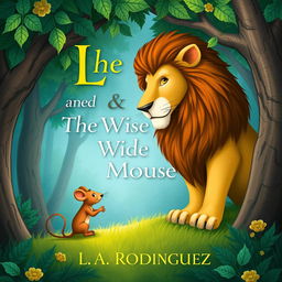 Create a captivating book cover for 'The Lion and The Wise Mouse' by L