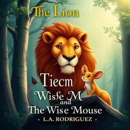 Create a captivating book cover for 'The Lion and The Wise Mouse' by L