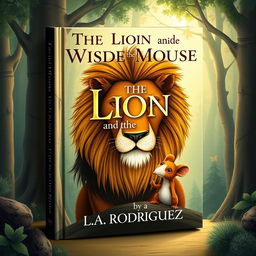 Create a captivating book cover for 'The Lion and the Wise Mouse' by L