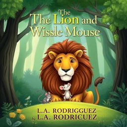 Create a captivating book cover for 'The Lion and the Wise Mouse' by L