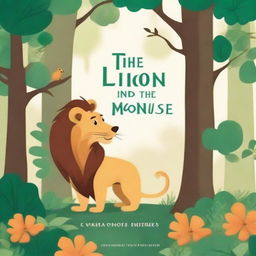 Design an engaging book cover for 'THE LION AND THE WISE MOUSE' by L