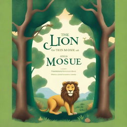 Design an engaging book cover for 'THE LION AND THE WISE MOUSE' by L